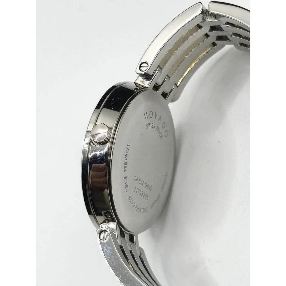 Movado Esperanza Black Dial Womens Watch 607052 Stainless Steel Swiss Quartz